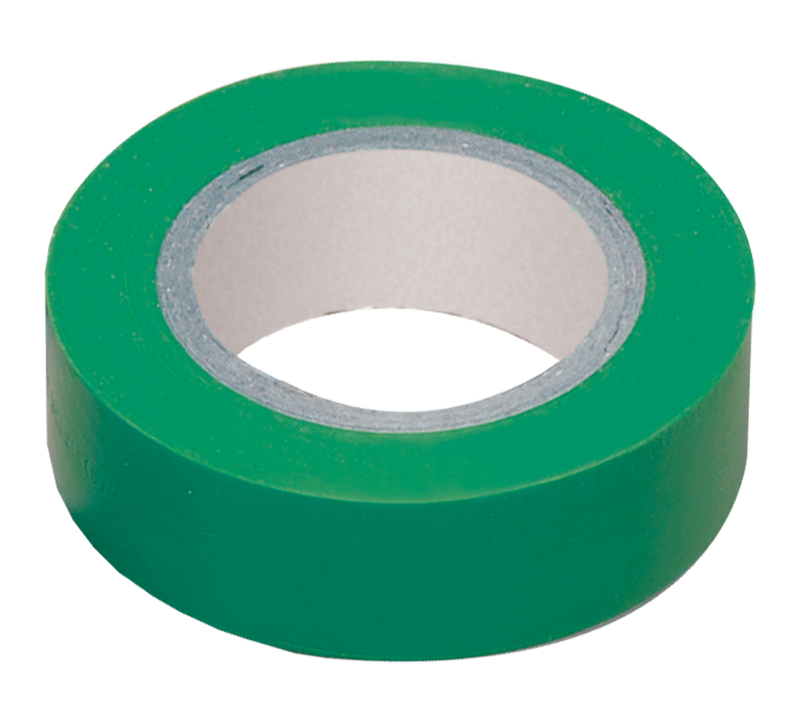 Insulation tape 0,13?15mm green 10m