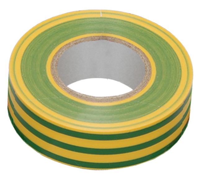 Insulation tape 0,13?15mm green-yellow 10m