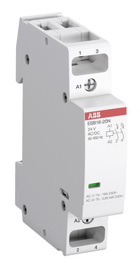 Contactor instalatie 1M-2P-16A-1NO+1NC-24Vac/dc