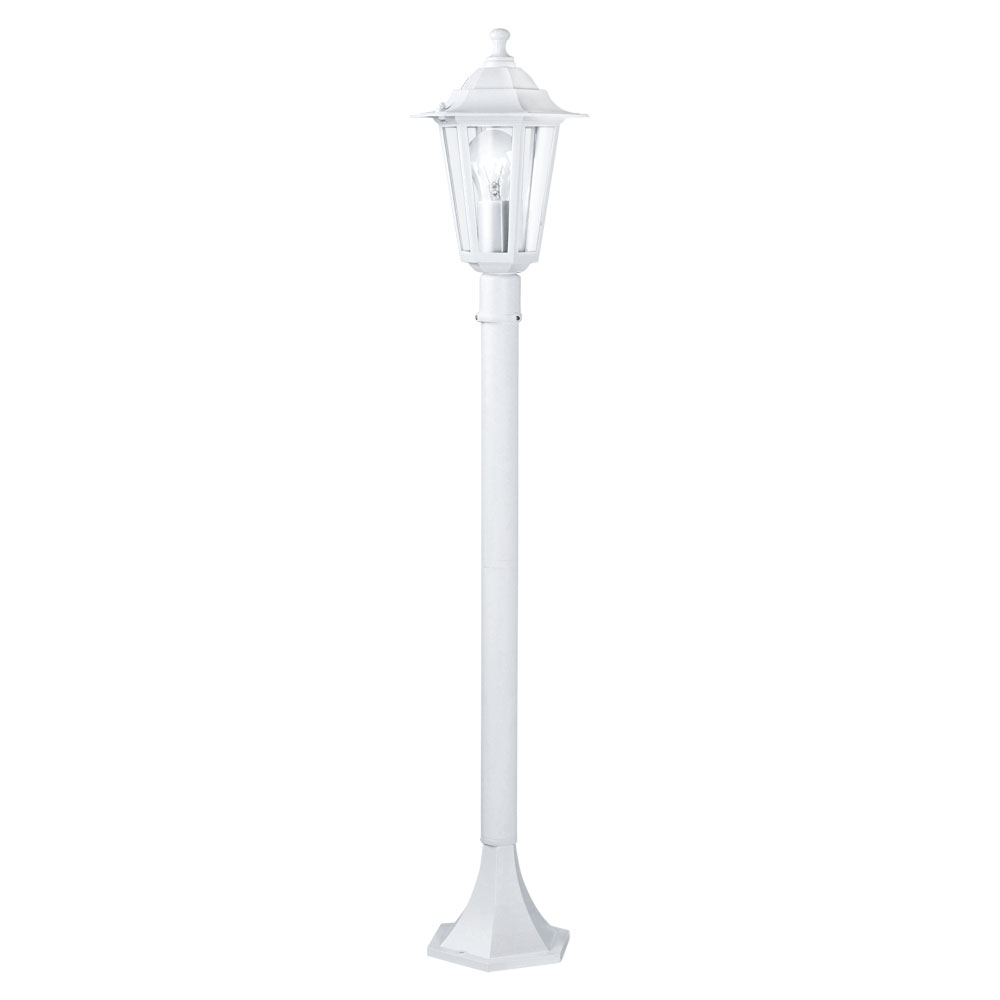 Lampadar Exterior LATERNA 5, 22995, E27, 60W, Aluminiu turnat / Alb, H 1030, Ø 195, Base: Ø 170 (W380, LATERNA 5, E27, 1X60W)