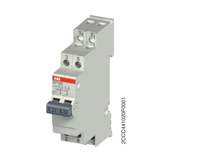 Comutator I-0-II (DIN) 16A-250Vac-18mm-2CO