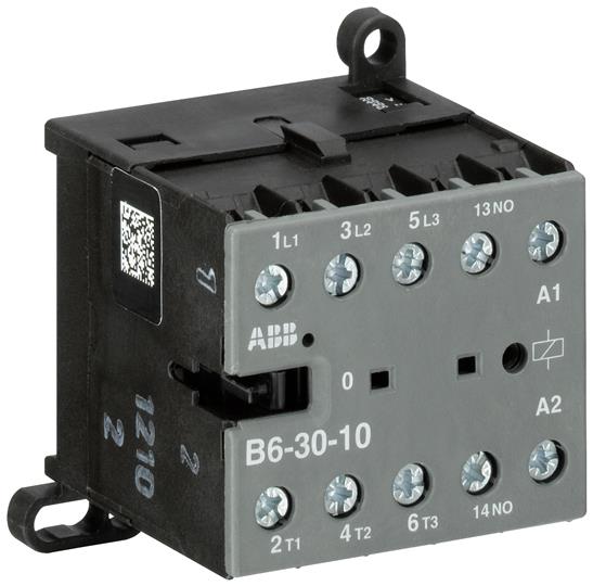 Minicontactor B6 4kW, 3P, aux. 1NO, Uc=220-240V a.c.