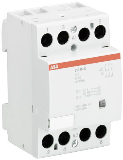 Contactor instalatie 2M-4P-40A-2NO-230Vac/dc