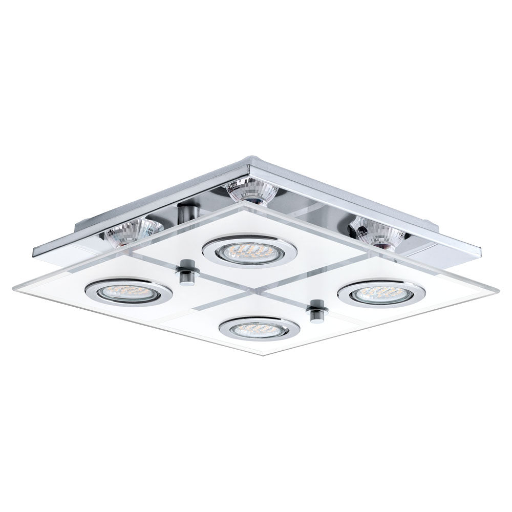 Plafoniera LED Cabo, 30931, GU10, Crom-Satin, 4x3W, 4x240lm (W180, CABO, GU10-LED, 4X3W)