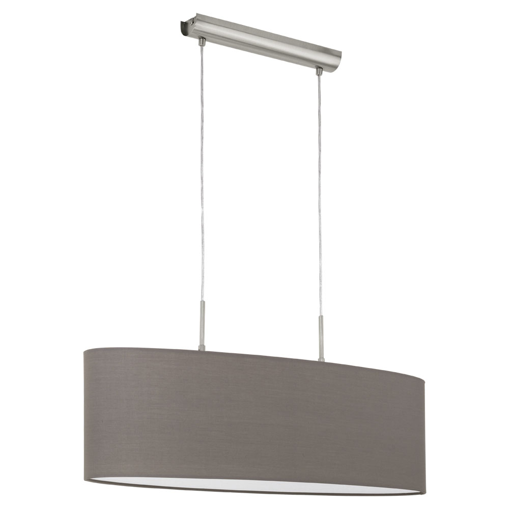 Pendul PASTERI, 31583, 2X60W, Metal, Nichel satinat, (W130, PASTERI, E27, 2X60W)