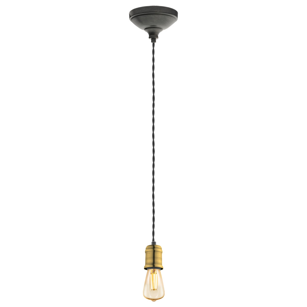 Pendul YORTH, 32537, 60W, Metal, Negru-Auriu, (W106, YORTH, E27, 1X60W)