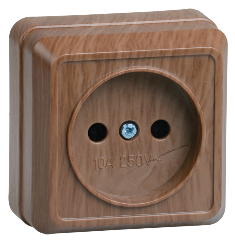 Power socket 1 plug  without P 10A RS20-2-OD OKTAVA oak