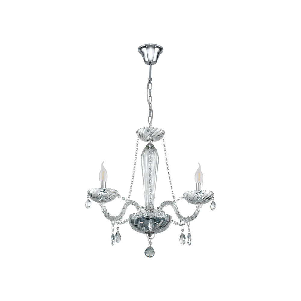 Candelabru Basilano1, 39098, E14, Transparent, 6x40W (W140, BASILANO 1, E14, 3X40W)