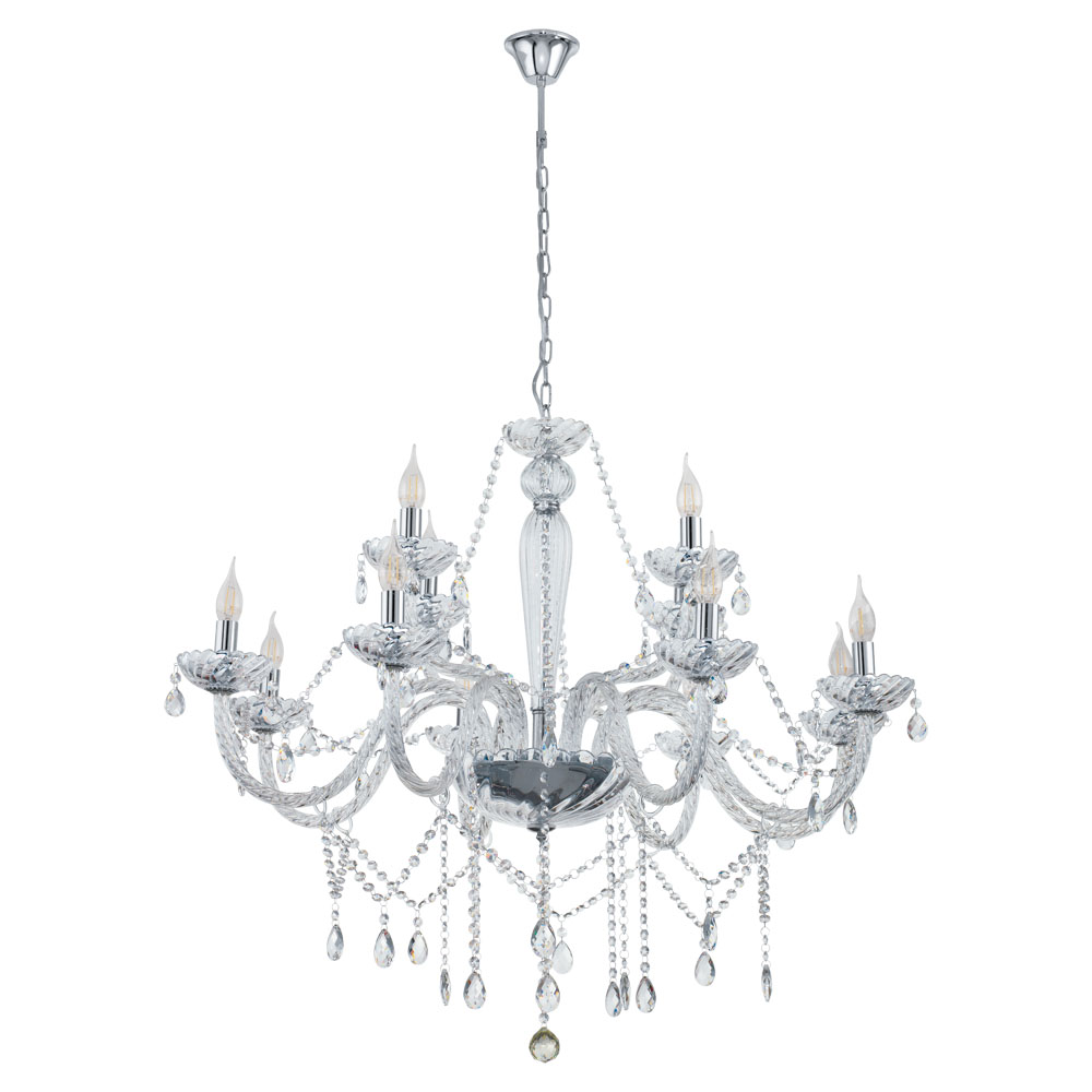 Candelabru Basilano1, 39102, E14, Transparent, 12x40W (W140, BASILANO 1, E14, 12X40W)