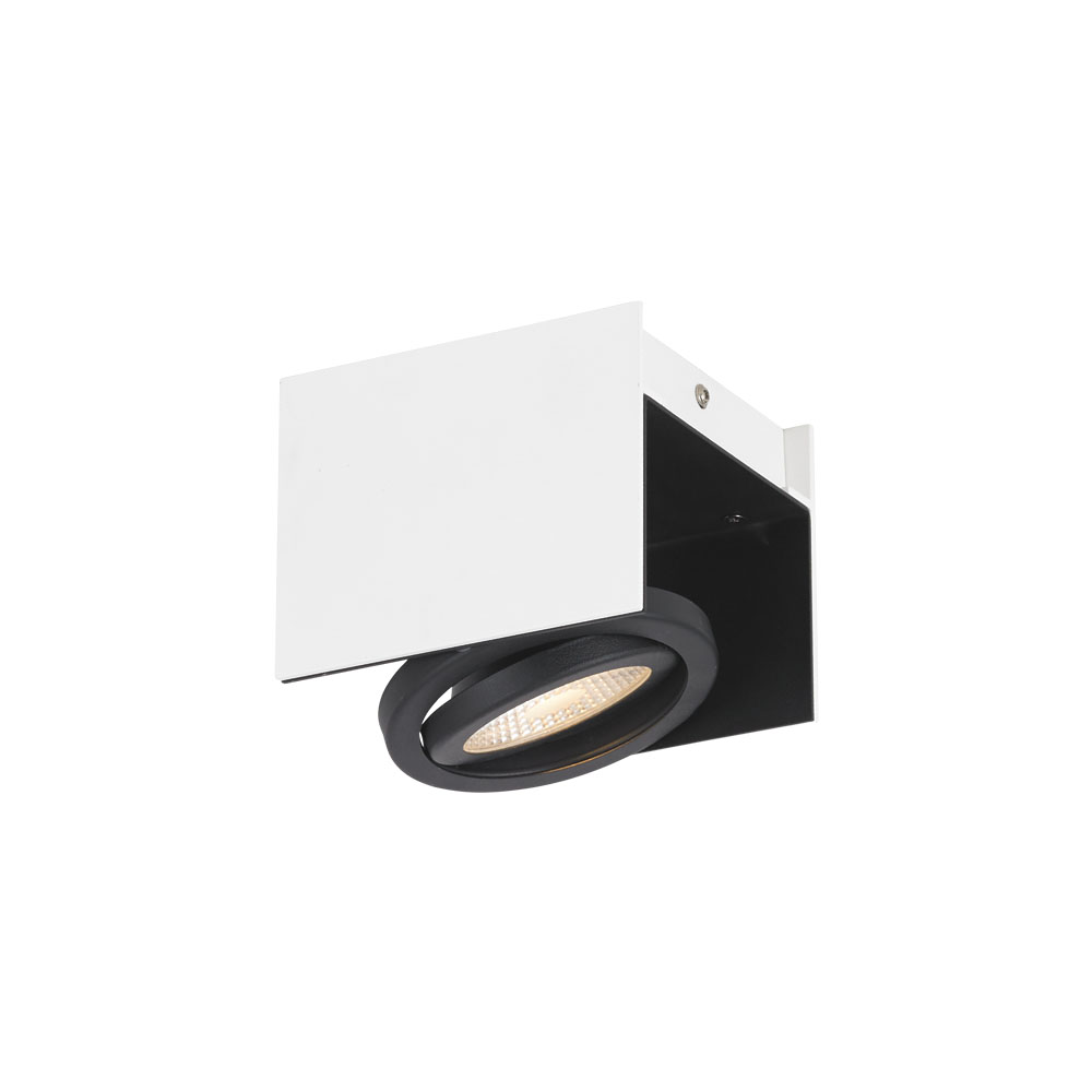 Plafoniera VIDAGO, 39315, 5,4W, Aluminiu, Metal, Alb, Negru, 510 lm, 3000K Calda (W107, VIDAGO, LED, 1X5,4W)