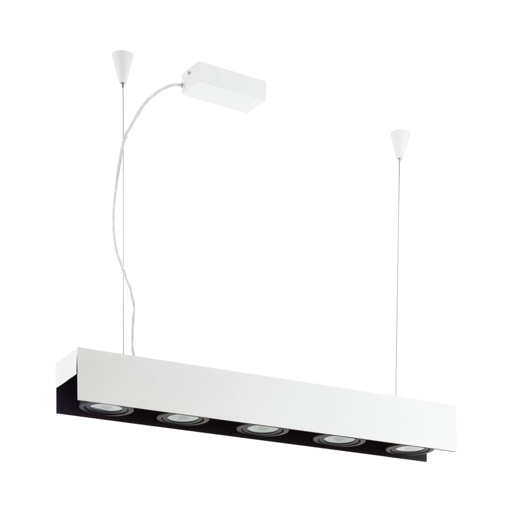 Pendul BADALONA, 39372, 5X5,4W, Aluminiu, Metal, Alb, Negru, 2550 lm, 3000K Calda (W107, BADALONA, LED, 5X5,4W)