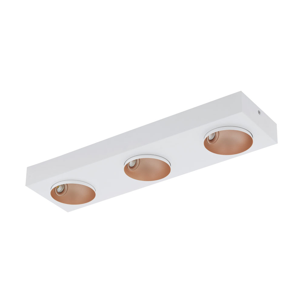 Spot RONZANO, 39375, 3X3,3W, Metal, Aluminiu, Alb, Auriu, 1020 lm, 3000K Calda (W107, RONZANO, LED, 3X3,3W)