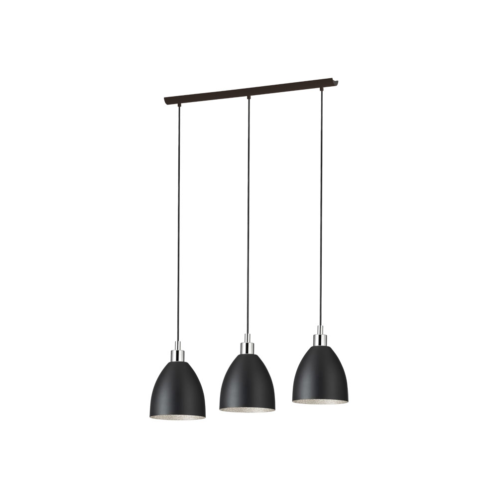 Pendul MAREPERLA, 39497, 3X60W, Metal, Negru, (W107, MAREPERLA, E27, 3X60W)