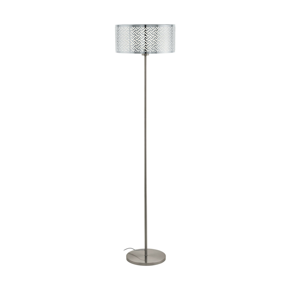 Lampadar LEAMINGTON 1, 49168, 60W, Metal, Nichel satinat, Crom, (W106, LEAMINGTON 1, E27, 1X60W)