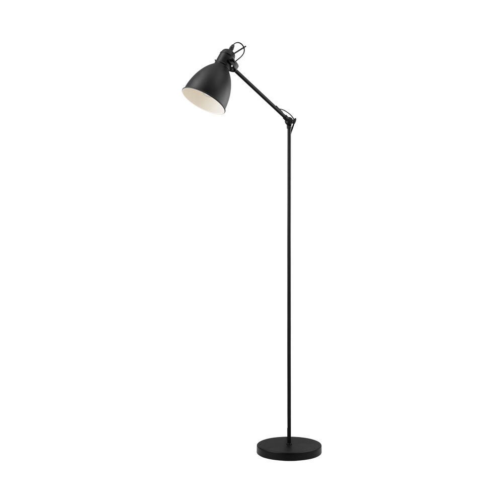 Lampadar PRIDDY, 49471, E27, 40W, Otel, Negru, Alb, I 1370, lase: Ø 230 (W106, PRIDDY, E27, 1X40W)