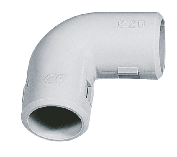 Cot PVC 90° mic D32mm IP40