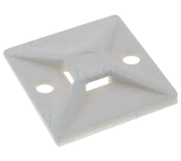 MT-25 CABLE TIE MOUNTS, ADHESIVE-WHITE