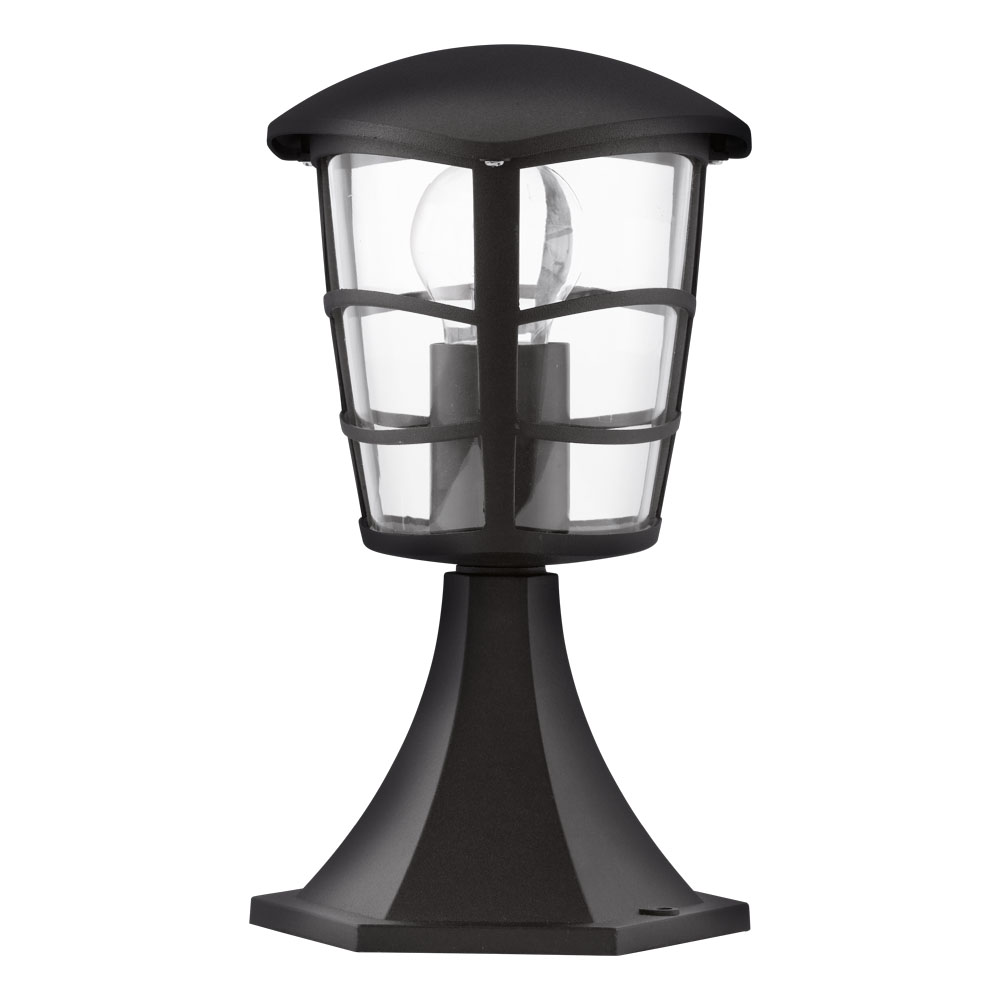 Lampadar Exterior ALORIA, 93099, E27, 60W, Aluminiu turnat / Negru, L 170, B 170, H 300, Base: Ø 170 (W380, ALORIA, E27, 1X60W)