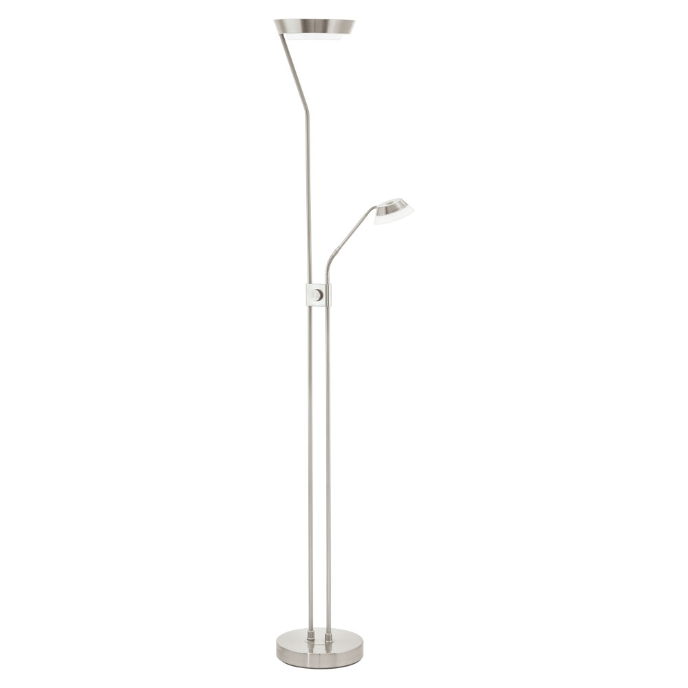 Lampadar EGLO Sarrione 93713, LED, 17.28W, 2.88W, 4.5W, Nichel satinat (W360, SARRIONE, LED;LED;LED, 17,28W;2,88W;4,5W)