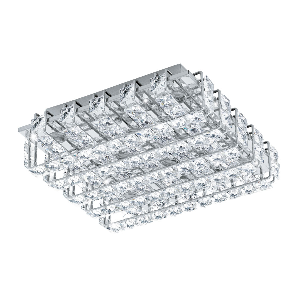 Plafoniera Lonzaso, 94313, Crom-Cristal, LED 8x3,3W, 8x370lm (W180, LONZASO, LED, 8X3,3W)