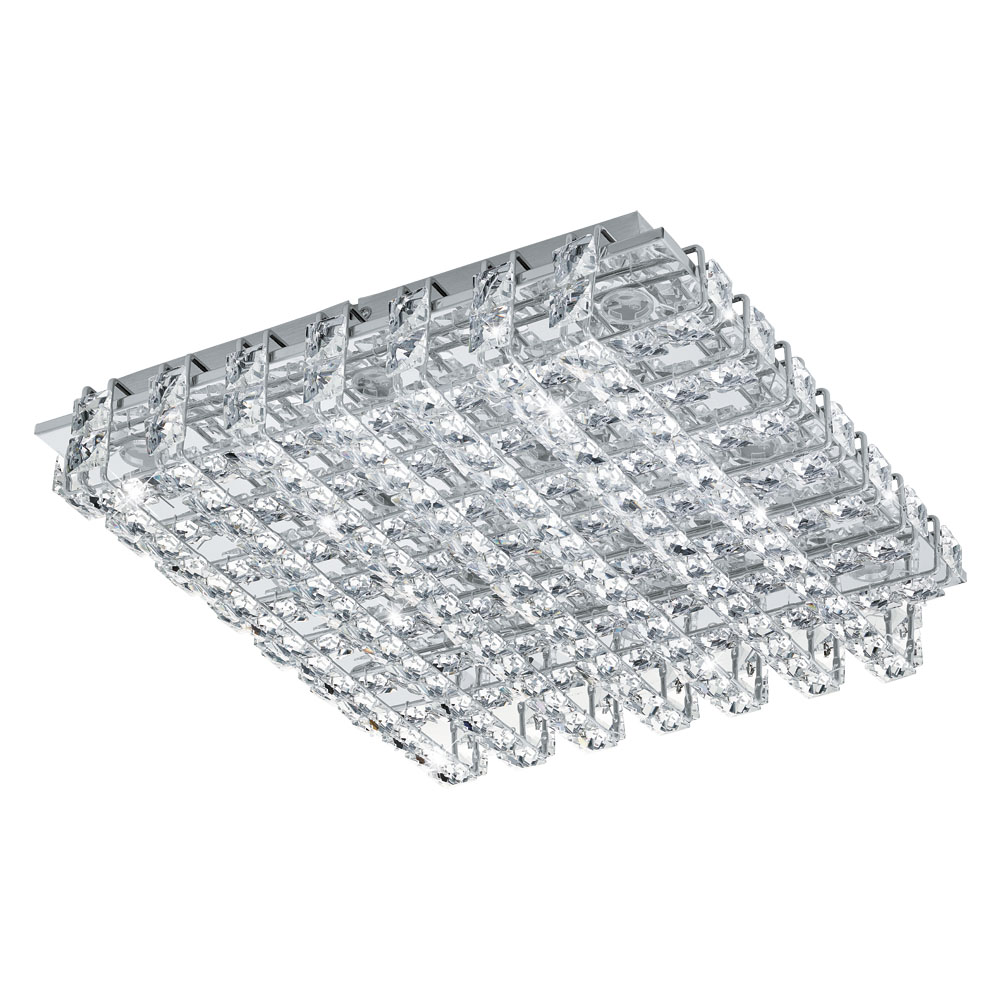 Plafoniera Lonzaso, 94314, Crom-Cristal, LED 12x3,3W, 12x370lm (W180, LONZASO, LED, 12X3,3W)