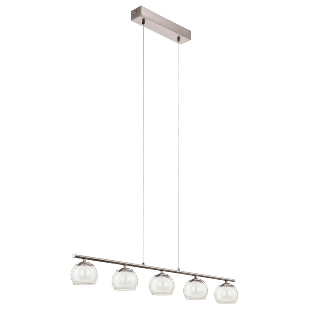 Pendul Ascolese, 94319, Nichel Mat-Ambra-Alb, LED 5x3,3W, 5x340lm (W120, ASCOLESE, LED, 5X3,3W)