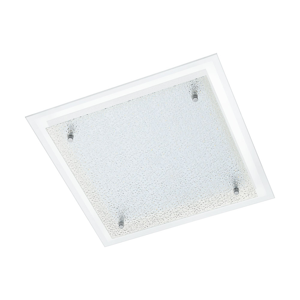 Plafoniera Priola, 94447, Alb-Crom satinat, 280x280, LED 16W, 1700lm (W180, PRIOLA, LED, 16W)