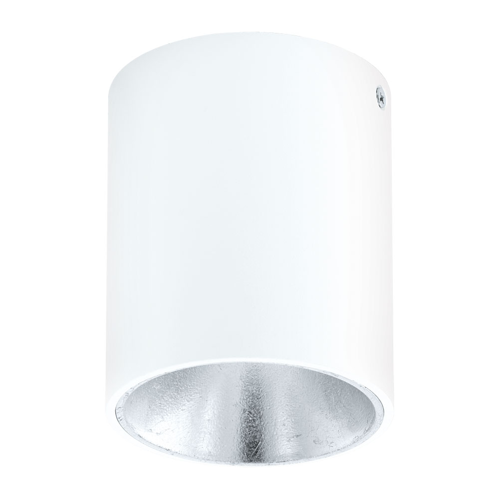 Plafoniera POLASSO, 94504, LED, 3,3W, H 120, Ø 100, 340 Lumeni, 3000 K (Calda), Aluminiu / Plastic /  Alb / Argintiu (W180, POLASSO, LED, 1X3,3W)