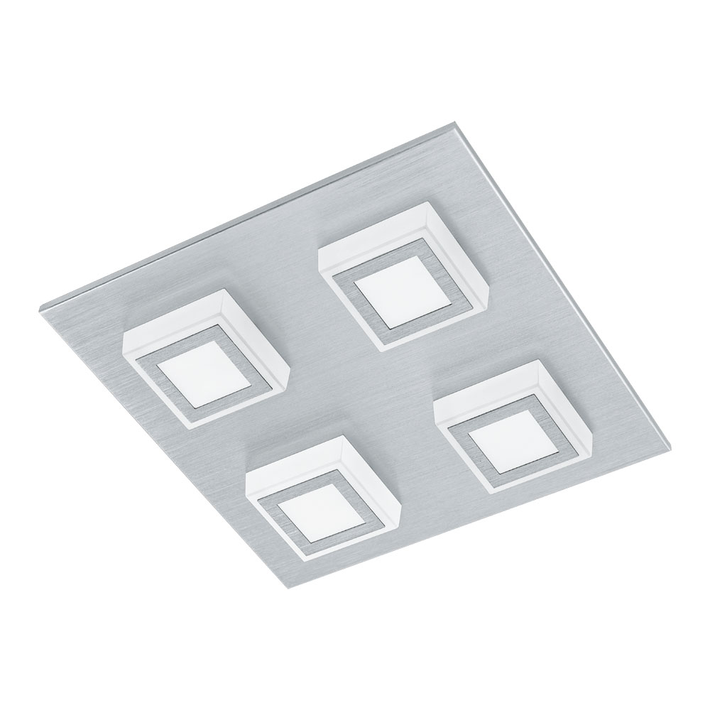 Plafoniera Masiano, 94508, Aluminiu-Satin, LED 4x3,3W, 4x340lm (W180, MASIANO, LED, 4X3,3W)