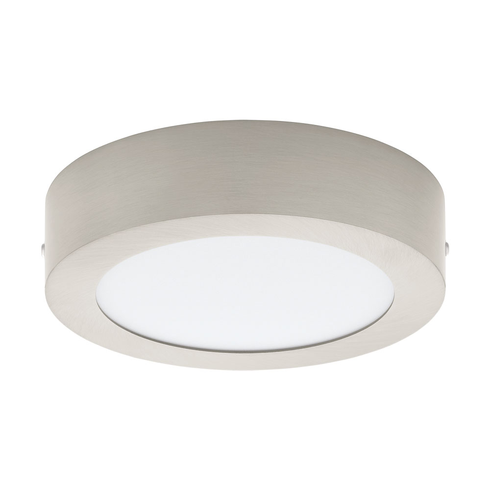 Plafoniera montata la suprafata FUEVA 1, 94523, LED, 10,9W, H 40, Ø 170, 1200 Lumeni, 3000 K (Calda), Metal turnat / Nichel satinat (W180, FUEVA 1, LED, 10,9W)