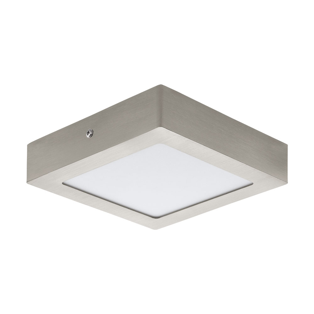 Plafoniera montata la suprafata FUEVA 1, 94524, LED, 10,9W, L 170, l 170, H 40, 1200 Lumeni, 3000 K (Calda), Metal turnat / Nichel satinat (W180, FUEVA 1, LED, 10,9W)