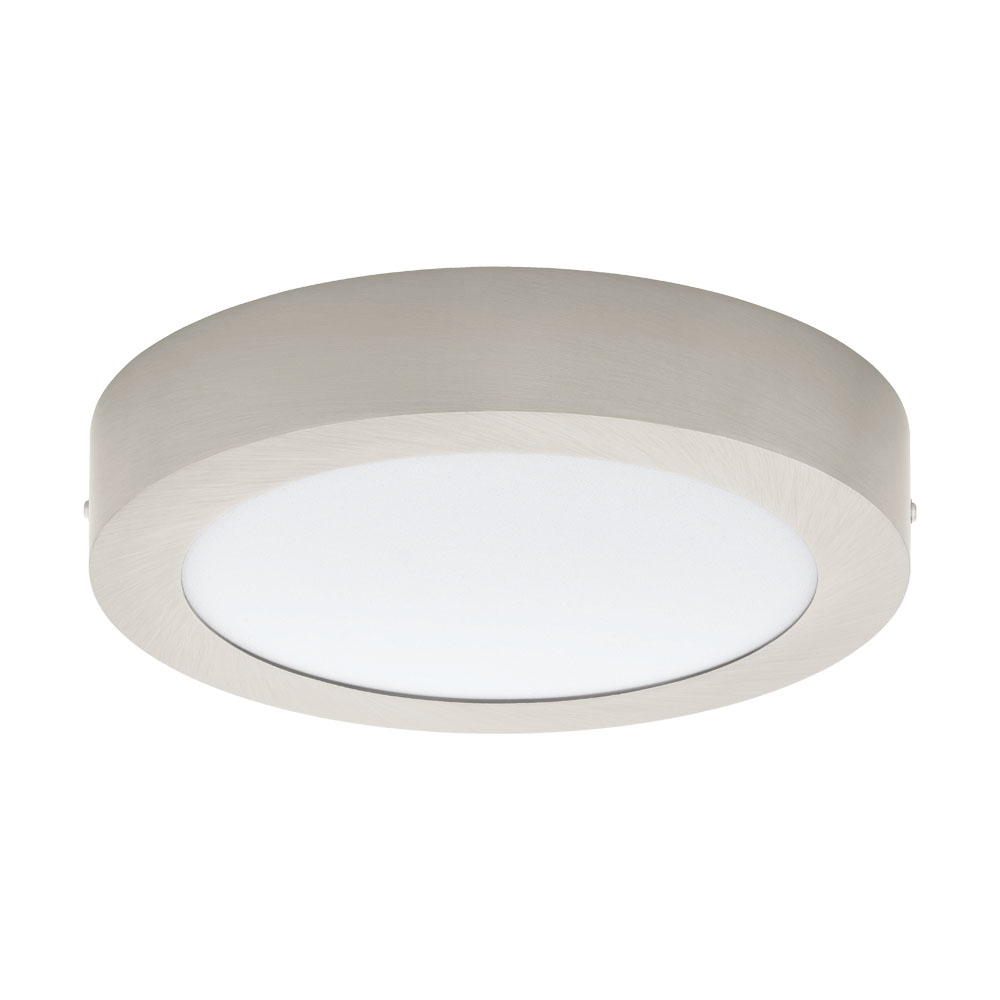 Plafoniera montata la suprafata FUEVA 1, 94525, LED, 16,5W, H 40, Ø 225, 1600 Lumeni, 3000 K (Calda), Metal turnat / Nichel satinat (W180, FUEVA 1, LED, 16,5W)