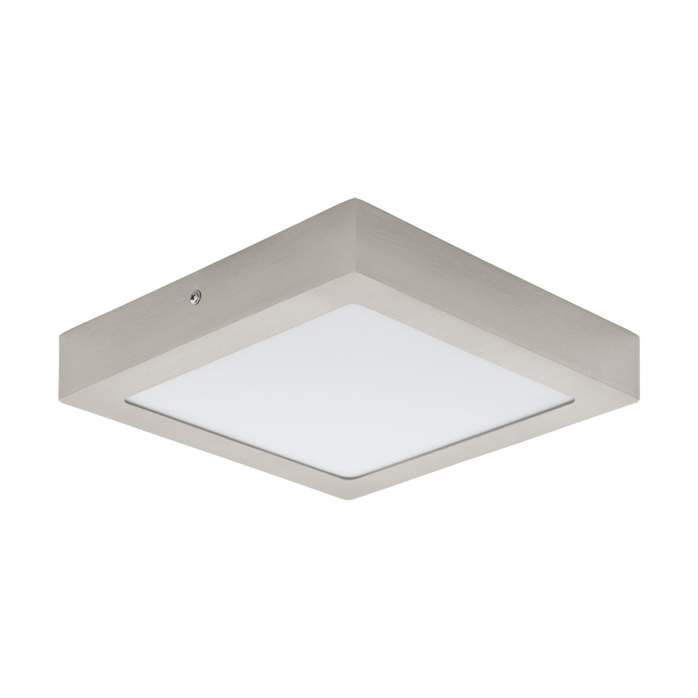 Plafoniera montata la suprafata FUEVA 1, 94526, LED, 16,5W, L 225, l 225, H 40, 1700 Lumeni, 3000 K (Calda), Metal turnat / Nichel satinat (W180, FUEVA 1, LED, 16,5W)