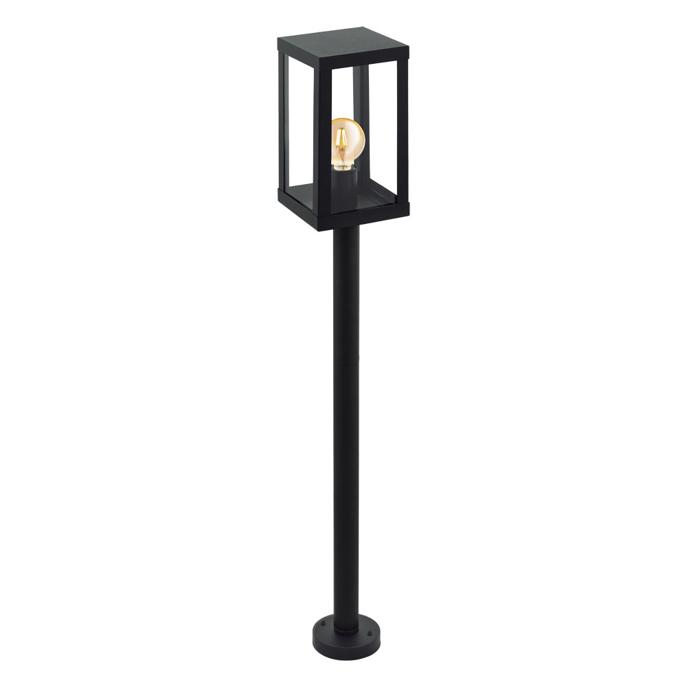 Lampadar Exterior ALAMONTE 1, 94833, E27, 60W, Otel zincat / Negru, L 150, B 150, H 1015, Base: Ø 110 (W380, ALAMONTE 1, E27, 1X60W)