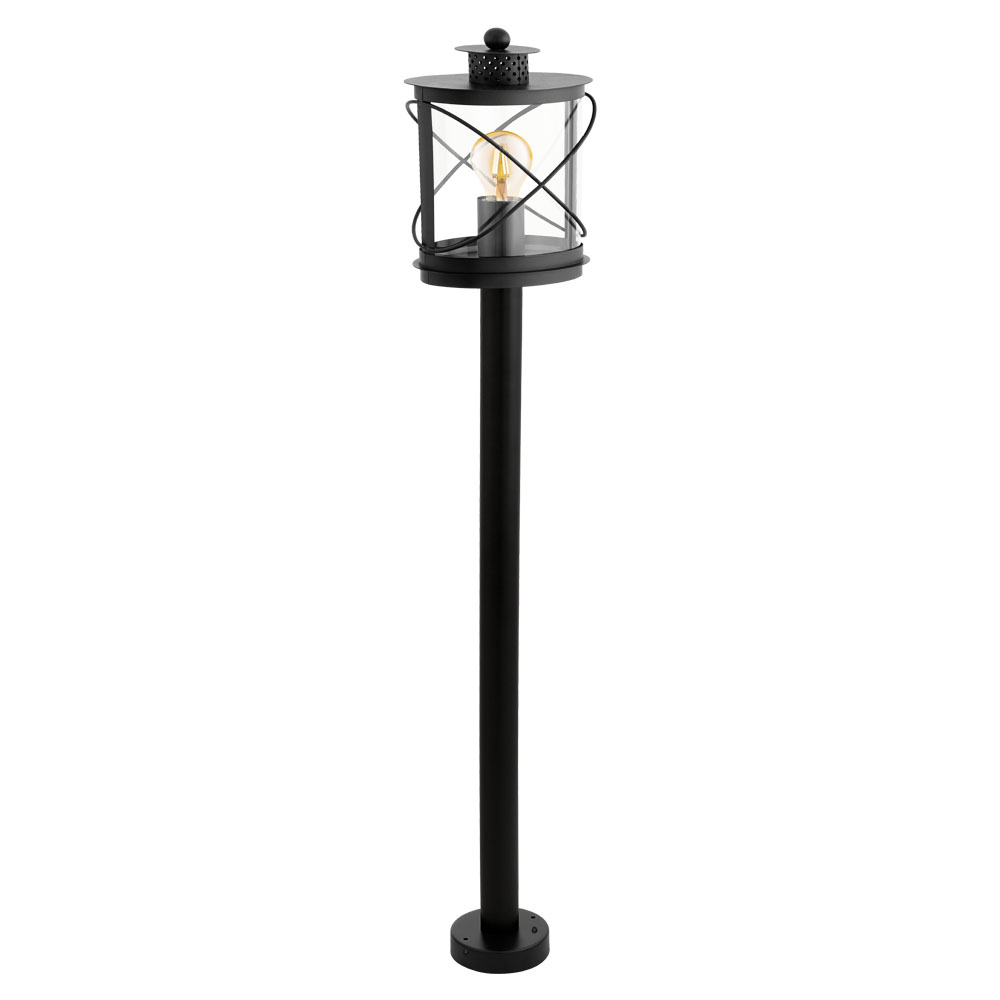 Lampadar Exterior HILBURN, 94844, E27, 60W, Otel zincat / Negru, L 200, B 135, H 1030, Base: Ø 150 (W380, HILBURN, E27, 1X60W)