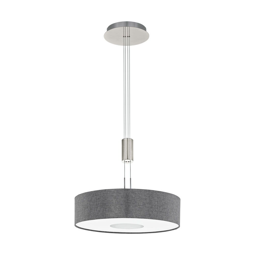 Pendul textil LED, Romao, 95348, Nichel Mat-Gri, 24W, 2450lm (W130, ROMAO, LED, 24W)