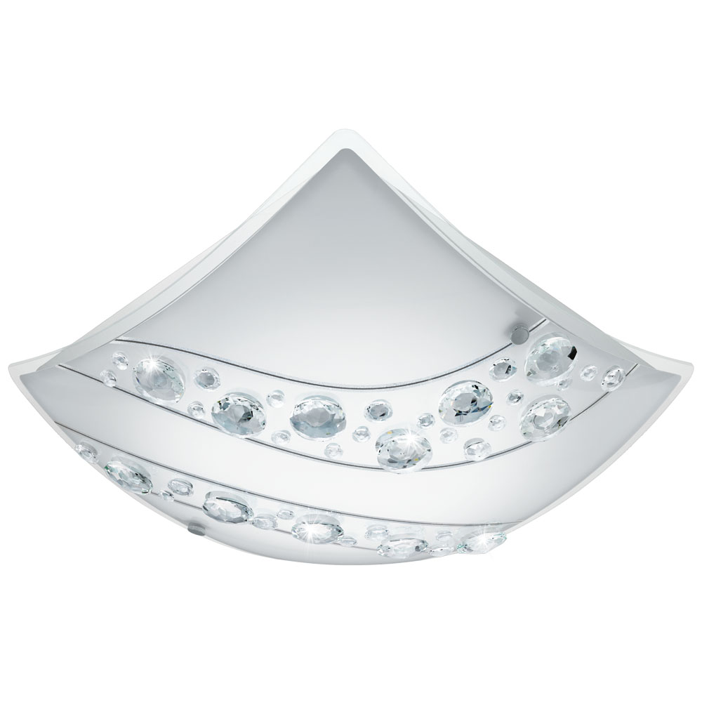 Plafoniera Nerini, 95578, Alb-Cristal, LED 16W, 1500lm (W180, NERINI, LED, 16W)