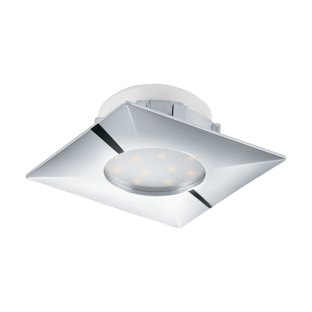 Spot incastrat PINEDA, 95798, LED, 6W, L 78, l 78, 500 Lumeni, 3000 K (Calda), Plastic /  Crom (W220, PINEDA, LED, 1X6W)