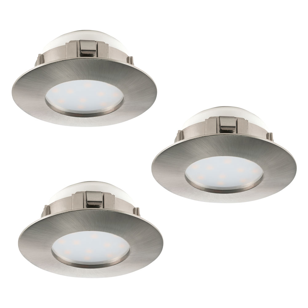 Spot incastrat PINEDA, 95809, LED, 3X6W, Ø 78, 3X500 Lumeni, 3000 K (Calda), Plastic / Nichel satinat (W220, PINEDA, LED, 3X6W)