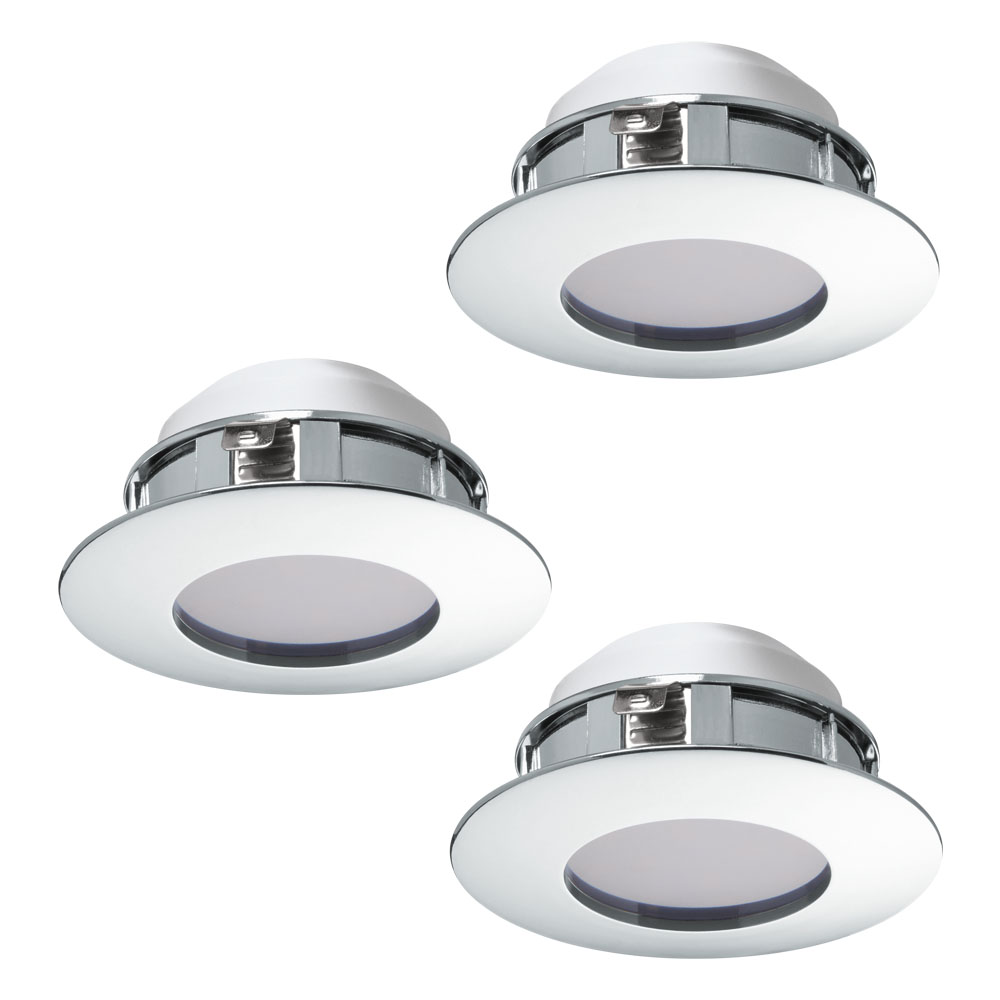 Spot incastrat PINEDA, 95822, LED, 3X6W, Ø 78, 3X500 Lumeni, 3000 K (Calda), Plastic /  Crom (W220, PINEDA, LED, 3X6W)