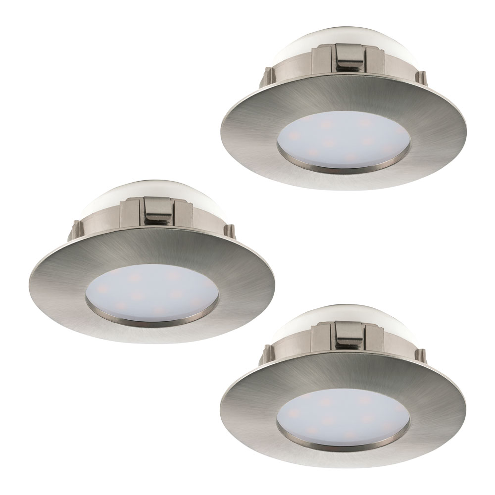 Spot incastrat PINEDA, 95823, LED, 3X6W, Ø 78, 3X500 Lumeni, 3000 K (Calda), Plastic / Nichel satinat (W220, PINEDA, LED, 3X6W)