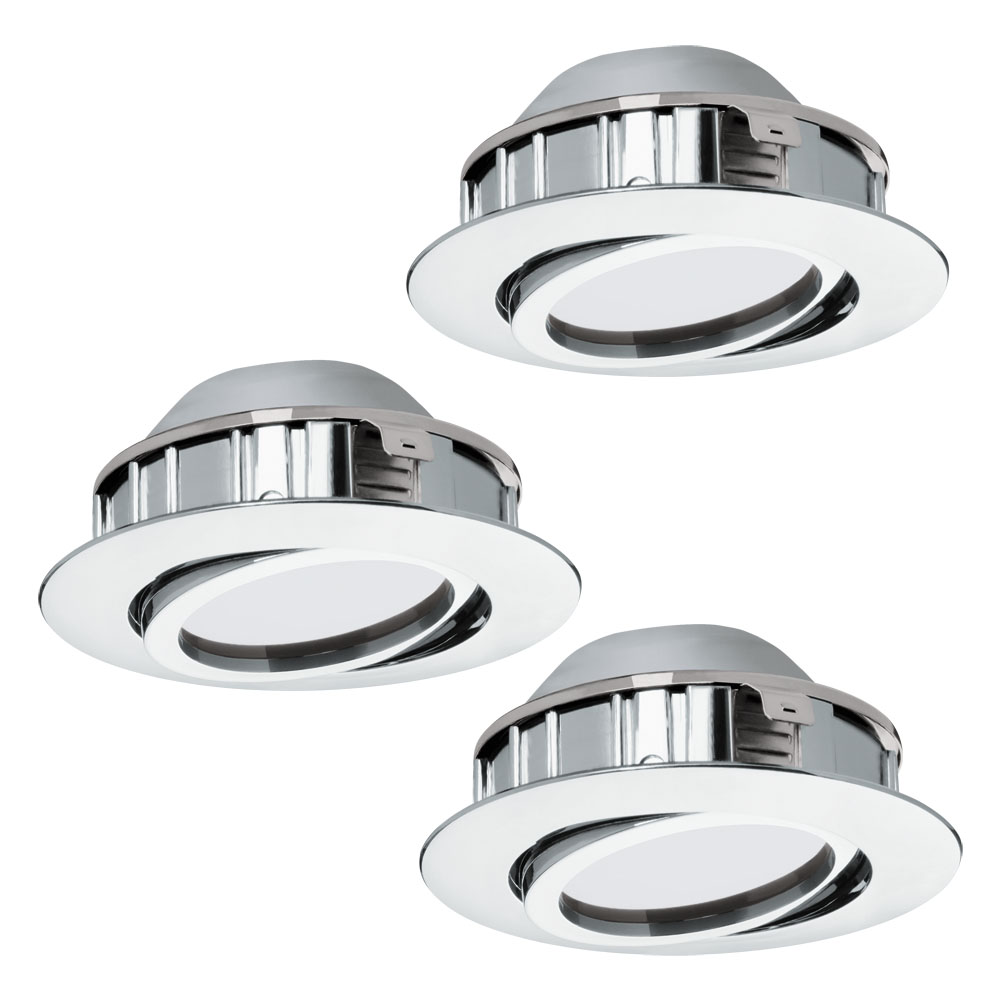 Spot incastrat PINEDA, 95852, LED, 3X6W, Ø 84, 3X500 Lumeni, 3000 K (Calda), Plastic /  Crom (W220, PINEDA, LED, 3X6W)