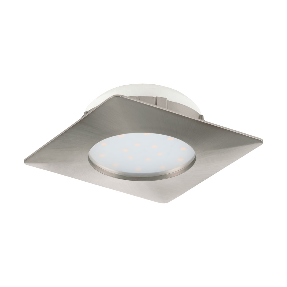 Spot incastrat PINEDA, 95863, LED, 12W, L 102, l 102, 1000 Lumeni, 3000 K (Calda), Plastic / Nichel satinat (W220, PINEDA, LED, 1X12W)