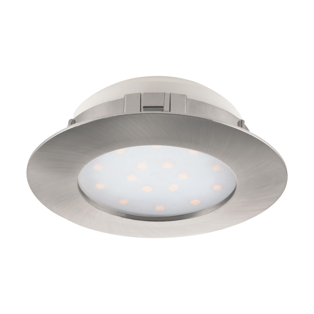 Spot incastrat PINEDA, 95876, LED, 12W, Ø 102, 1000 Lumeni, 3000 K (Calda), Plastic / Nichel satinat (W220, PINEDA, LED, 1X12W)