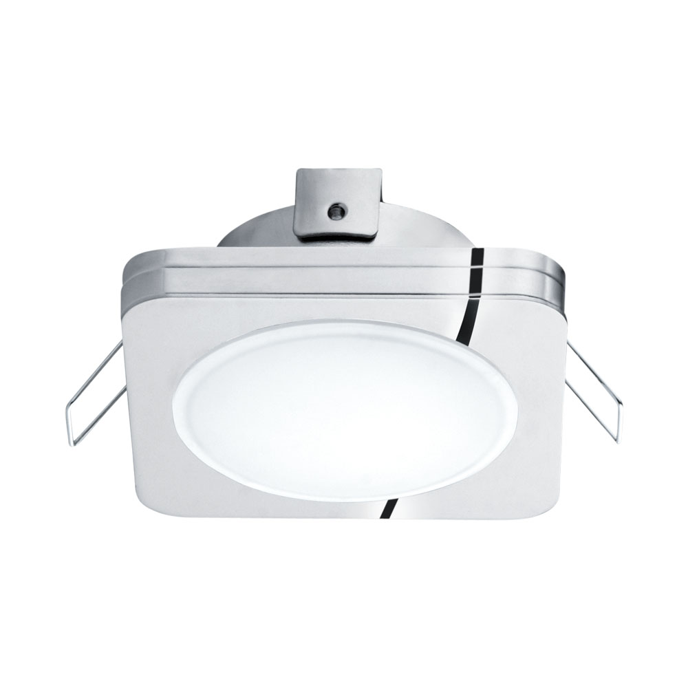 Spot incastrat PINEDA 1, 95963, LED, 6W, L 82, l 82, 500 Lumeni, 3000 K (Calda), Otel / Plastic /  Crom (W220, PINEDA 1, LED, 1X6W)