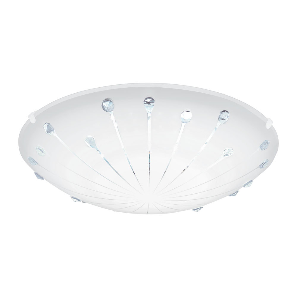 Plafoniera Margitta 1, 96113, Alb-Cristal, Ø315, LED 11W, 950lm (W180, MARGITTA 1, LED, 11W)