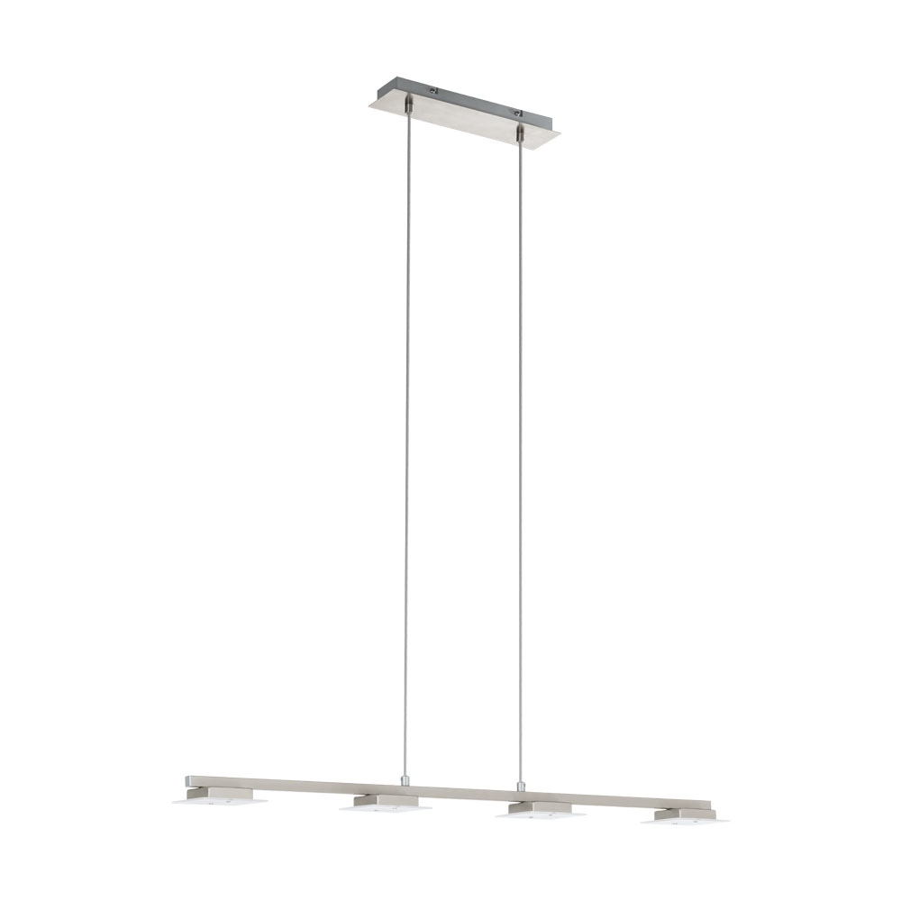 Pendul LED Laniena, patrat, 97085, Nichel Mat-Satinat, 4x5,5W, 4x450lm (W120, LANIENA, LED, 4X5,5W)