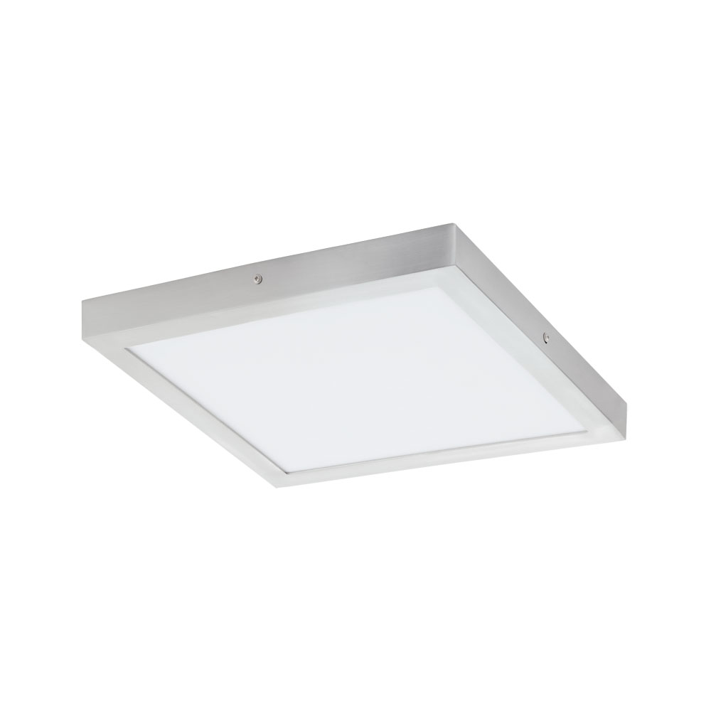 Plafoniera montata la suprafata FUEVA 1, 97265, LED, 25W, L 400, l 400, H 30, 2500 Lumeni, 3000 K (Calda), Aluminiu / Argintiu (W180, FUEVA 1, LED, 25W)