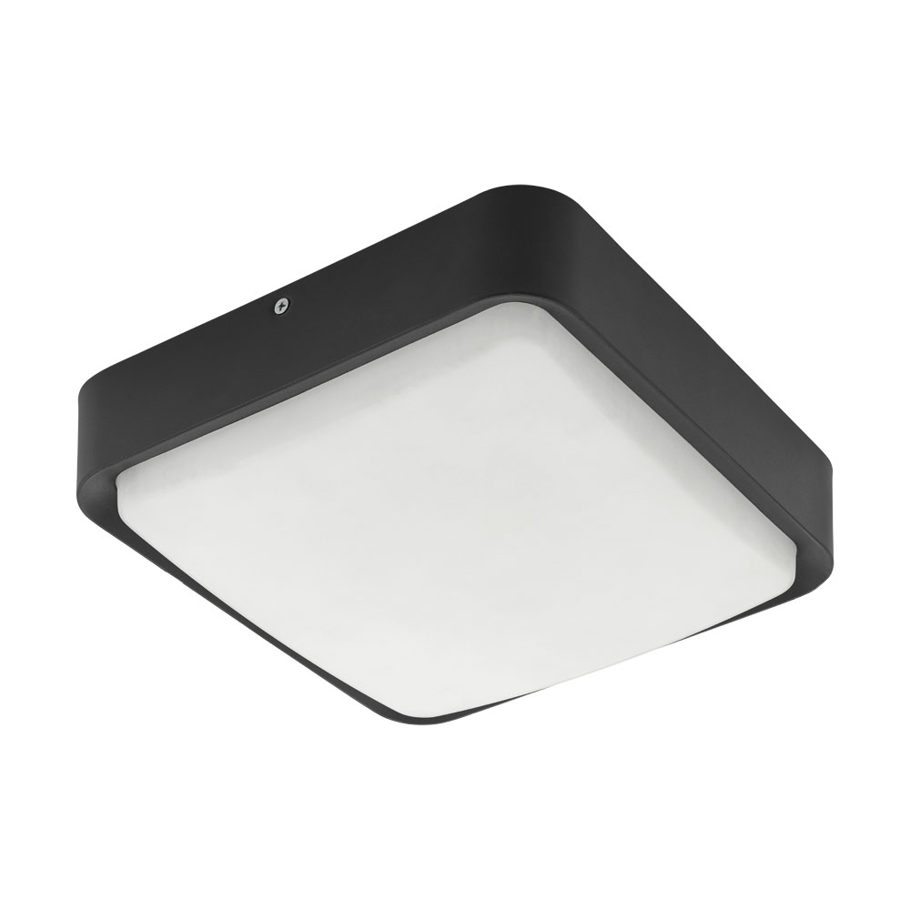 Plafoniera Exterior PIOVE-C, 97295, LED, 14W, Aluminiu turnat / Negru, L 250, H 250, A 80 (W380, PIOVE-C, LED, 14W)