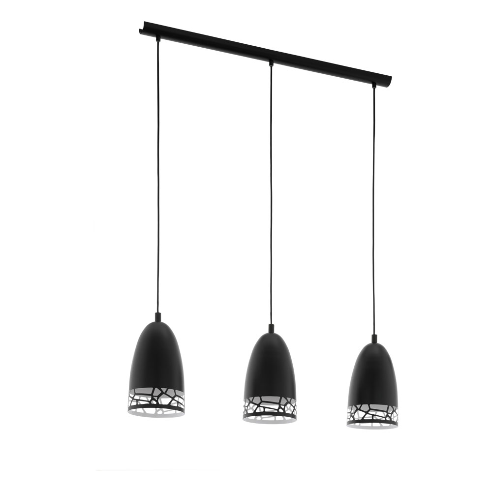 Pendul EGLO Savignano, 97444, E27 3x60W, Ø160 Negru (W120, SAVIGNANO, E27, 3X60W)